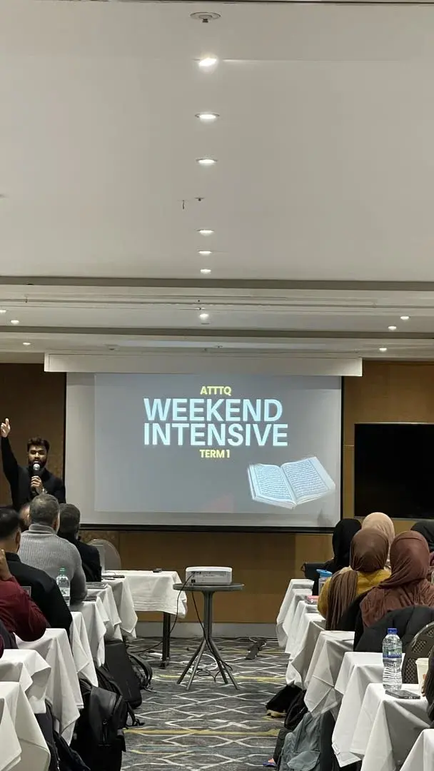 The ATTQ Weekend Intensive, Term 1, opening from the front of the room
